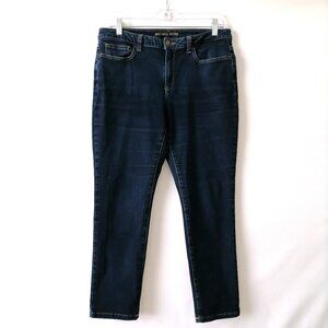Michael Michael Kors Womens Denim Blue Mid Rise Izzy Cropped Skinny Jeans Sz 10